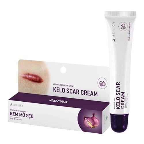 ABERA Kelo Scar Cream – Scar Removal Cream for AKN Bump Treatment, Razor Bump Treatment for Men & Keloid Bump Removal with Purple Onion & Black Reishi 1 Box