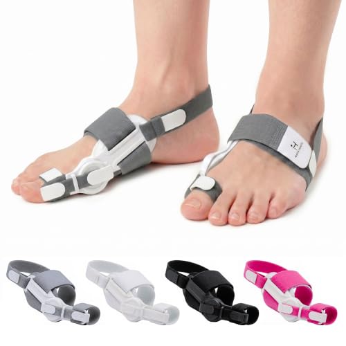 2026 Bunion Corrector for Women & Men, Fully Adjustable Orthopedic Bunion Fix, Big Toe Separator, Day/Night Support, Ergonomic Bunion Splint Hammer Toe Straightener (2PCS) Gray