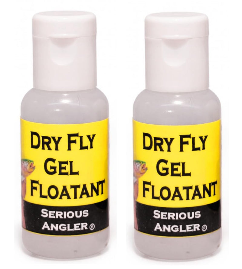 Dry Fly Gel Floatant Twin Pack - Advanced Formula Provides a Durable Hydrophobic Shield, Keeping Flies Dry and Riding High Like Natural Insects, Even in Rough Water. Made in the USA.