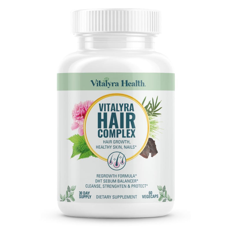 Hair Complex – Biotin & Vitamin B Hair Vitamins for Women & Men – Supports Healthy Hair, Skin & Nails – Hormone-Free, Gluten-Free – Hair Supplement for Women & Men