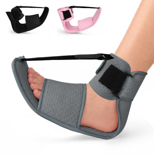 SPRING SEAON Adjustable Plantar Fasciitis Night Splint with Dorsal Support Grey