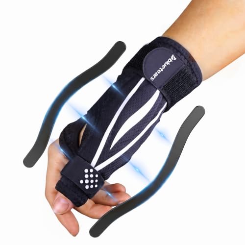 bluetears Thumb Brace Support, Breathable Thumb Spica Splint Stabilizer L/XL（Fit both Hand)