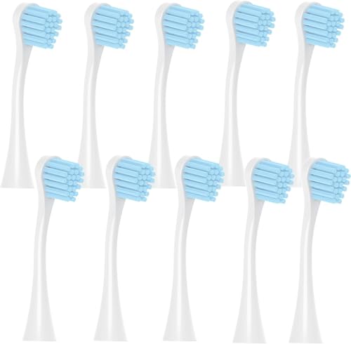 Replacement Heads Compatible with Curaprox Hydrosonic Electric Toothbrush,with Cover Cap,10 Pack (White, Medium) White 1 Count (Pack of 10)