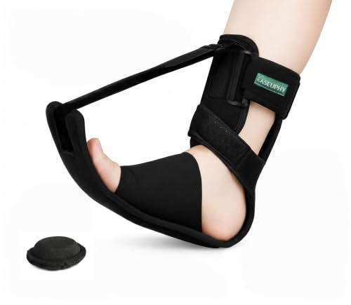 Upgraded Adjustable Night Splint, Relief for Plantar Fasciitis, Foot Drop, Achilles Tendonitis, Fits all foot size, Women & Men