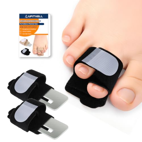 Hammer Toe Straightener, Adjustable Toe Splint with Removable Aluminum Support