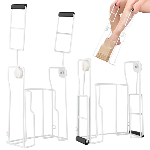 Upgraded Large Compression Sock Aid Device with Extended Handle, Compression Sock Donner Helper with Adjustable Angle, Suitable for Seniors, Cannot Bend, Arthritis, Recovering from Surgery