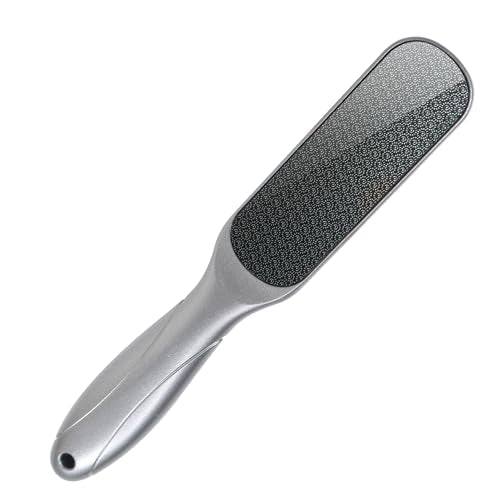OWIIZI Double Sided Foot Callus Remover Nano Glass Foot File Durable Foot Scrubber Pumice Stone with Handle for Feet Exfoliation Pedicure Tools for Feet Care Exfoliate Dry & Hard Skin (Grey) Grey