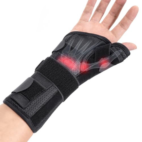 kefit Thumb Brace Thumb Spica Splint for Arthritis, De Quervain's Tenosynovitis, Tendinitis & Trigger Thumb Pain Relief, Breathable Lightweight, Night Support Stabilizer for Right Hand, Large