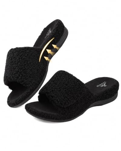 Orthopedic Slippers for Women Adjustable Arch Support House Slippers 8 Black