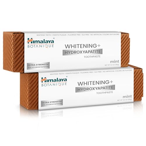 Himalaya Botanique 10% Nano Hydroxyapatite Toothpaste, Mint, 3 oz, 2 Pack