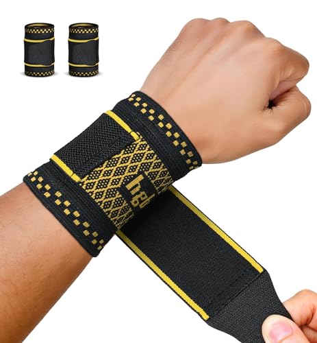 Copper Infused Compression Wrist Support Brace with Adjustable Wrap, Medium