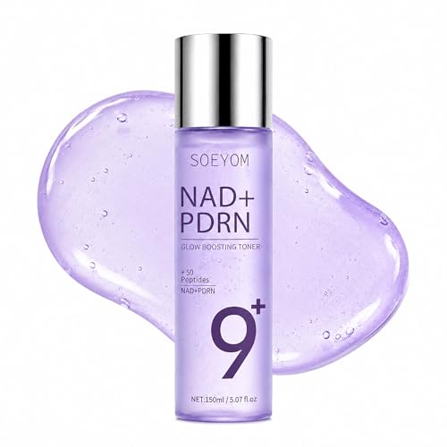 NAD+PDRN Brightening Toner|9+ Brightening Essence Water|Multi-Peptide Firming|Hydrating & Barrier Repair Toner|for All Skin Types|5.07FL OZ 1PCS 1 Pcs 5.07 Fl Oz (Pack of 1)