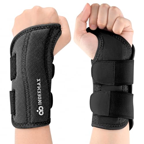 Copper Compression Advanced Wrist Brace - Copper Infused Adjustable Orthopedic Support Splint for Pain, Carpal Tunnel, Arthritis, Tennis Elbow, Tendinitis, RSI, Ganglion Cyst for Men Women Left L/XL