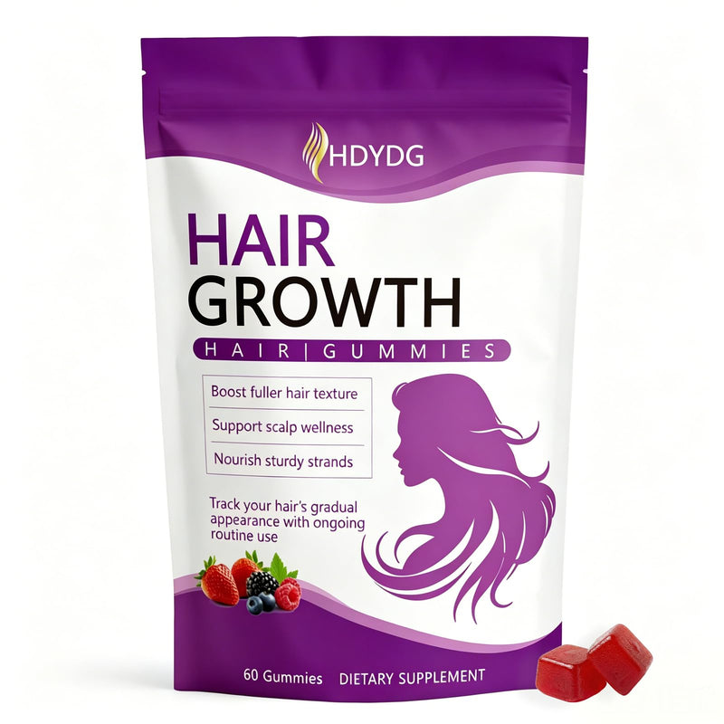Hair Growth Vitamins Gummies for Women and Men, Biotin Soft Chews for Thicker Fuller Stronger Hair Growth, Hair Supplement Accelerator, Mixed Berry Flavor, 60 Soft Chews (Cherry) Cherry