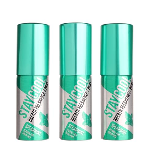 Stay Cool Spearmint Breath Freshener Spray, 3-Pack
