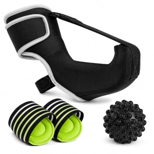 Plantar Fasciitis Night Splint Sock, Soft Adjustable Foot Sock with Arch Supports Massage Ball for Sleeping, Relief Heel Pain Achilles Tendonitis Foot Drop for Women Men