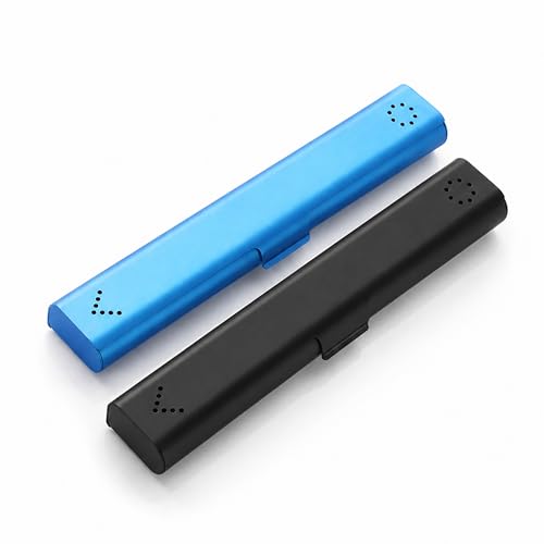 Toothbrush Travel Case Aluminum, Portable Toothbrush Holders, 1Pack Black, 1Pack Blue, Bundle Product