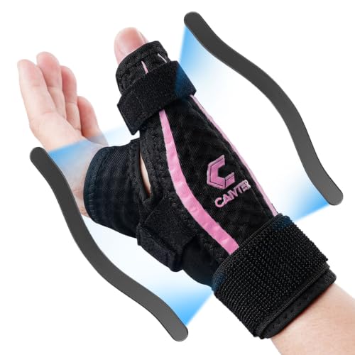 Thumb Brace Right or Left Hand Trigger Thumb Spica Splint Stabilizer Black Hot Pink One Size