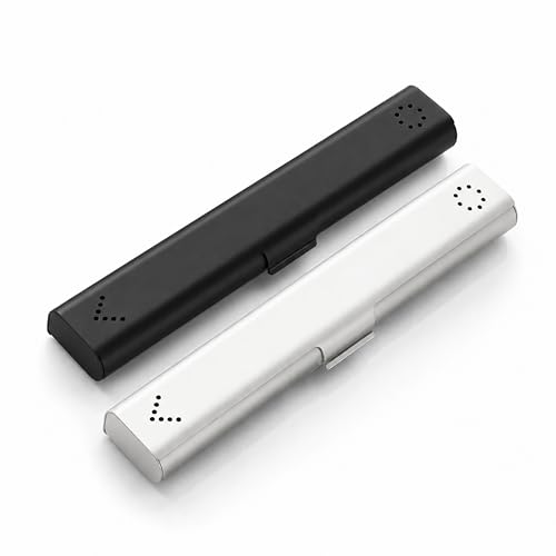 Toothbrush Travel Case Aluminum, Portable Toothbrush Holders, 1Pack Silver, 1Pack Black, Bundle Product