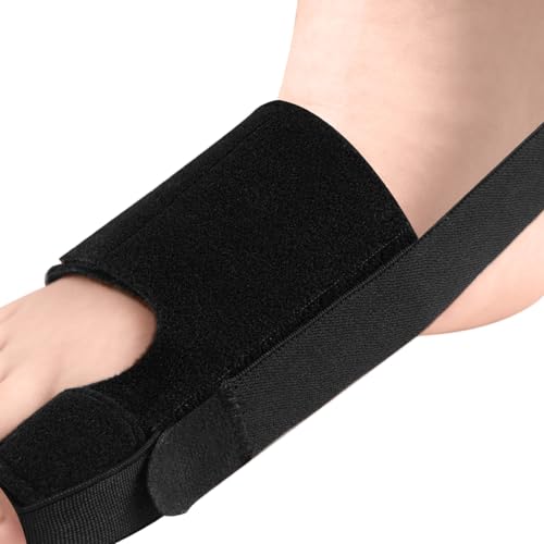 2 PCS Bunion Corrector for Women Men，Big Toe Straightener with Splint for Hallux Valgus Pain Relief， Toe Separator for Day and Night Black-medium