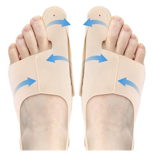 1 Pair Adjustable Bunion Support Sleeve, Unisex Hallux Valgus Foot Care Aid, Wearable Toe Guard in Shoes, Daily and Night Use (Large) Large