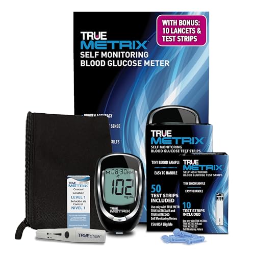 TRUE METRIX Meter Value Kit, Blood Glucose Monitor, Testing Supplies Base Meter Bundle