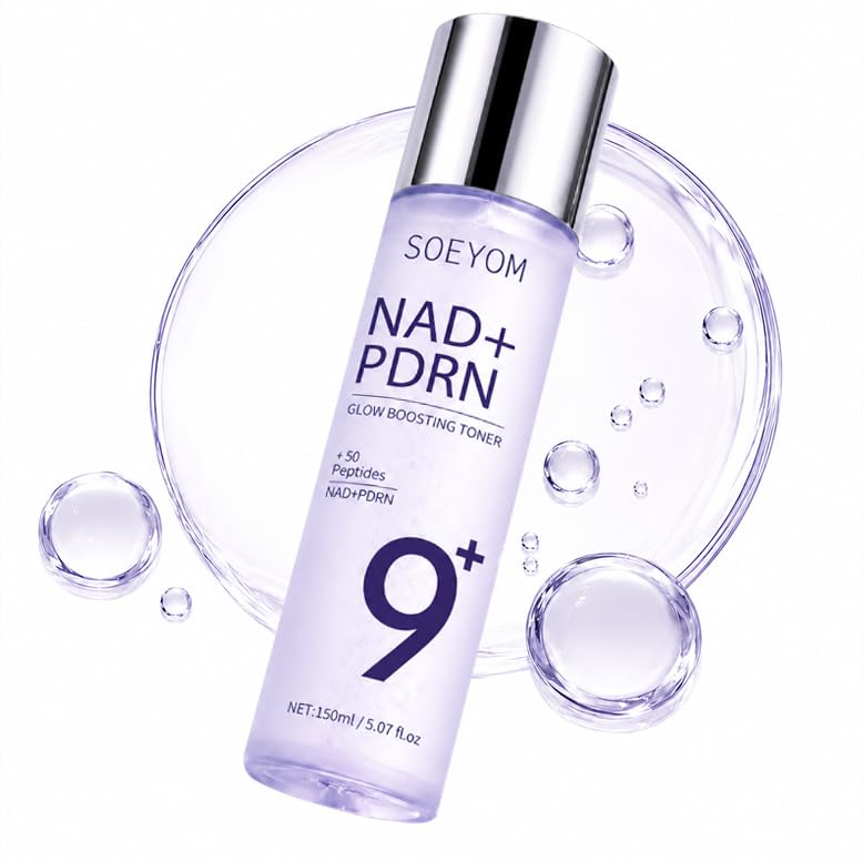NAD+PDRN Glow Brightening Toner, NAD+PDRN Face Toner, Deeply moisturizes and brightens the Skin, Hydrating Facial Toner for All Skin Types, 5.07 FL OZ, 1 PCS 1pcs 5.07 Fl Oz (Pack of 1)