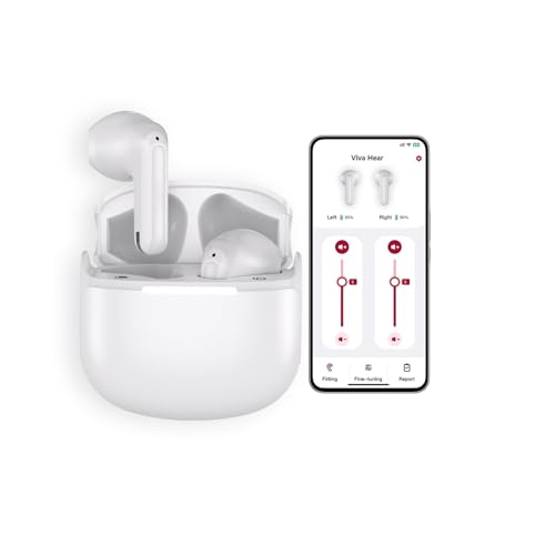 Rechargeable Bluetooth Hearing Aids for Seniors with APP Control White
