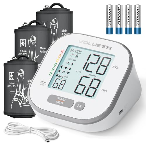 VOLUETH Pediatric Blood Pressure Cuff，FDA Cleared Blood Pressure Monitor Small, Medium/Large & XL Sizes