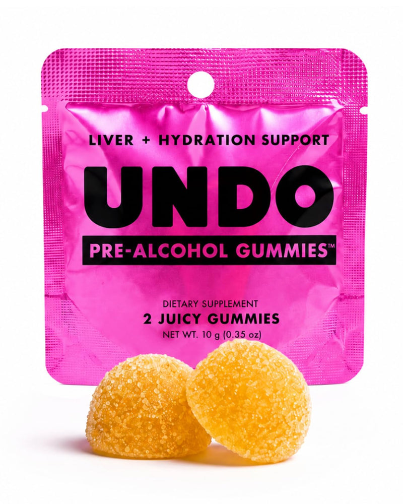 Undo Gummies® Pre-Alcohol Gummies (5 Servings) Tropical Flavor | Before/While Drinking - DHM, Milk Thistle, Magnesium, & Zinc - Electrolytes & Vitamin B12 - Gluten Free & Vegan - Made in USA 5