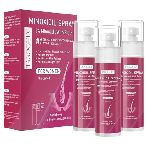 5% Minoxidil for Women Hair Regrowth Spray, hers hair regrowth treatment 3PACK-100Ml