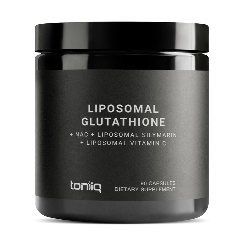 Toniiq Liposomal Glutathione - High-Strength 1,500mg Complex | With ReaLipo® & LipoAvail® - Antioxidant Support with NAC, Vitamin C & Milk Thistle - 90 Capsules