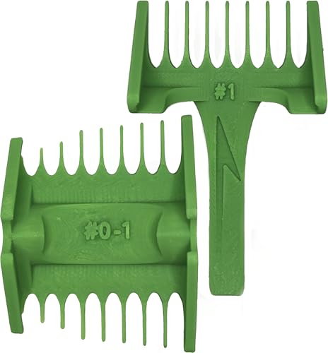 Fade Hairpoon Kit - Self-Haircut Taper Guard System with Vertical Stem Guide - DIY Barber Tool for Blending Sides and Top (#0-1 Green, Standard) #0-1 Green