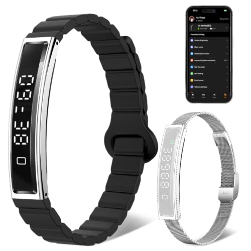 Smart Bracelet for Women Men Fitness Health Tracker with Heart Rate Sleep Silver Steel