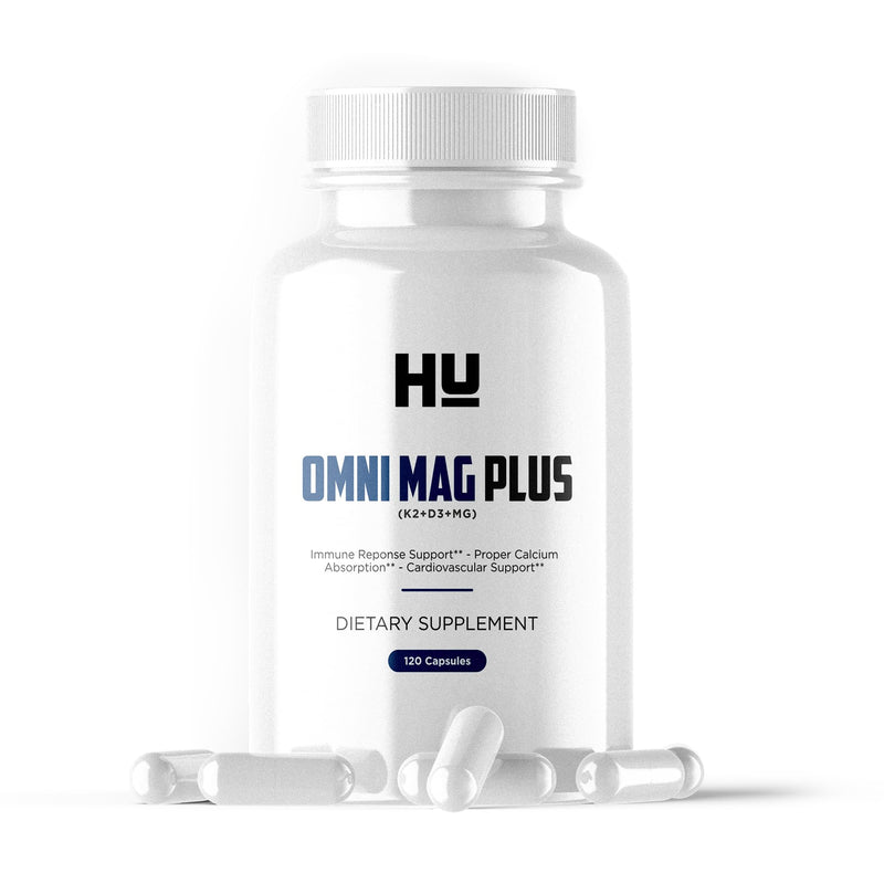 Human Performance Omni MAG Plus - Vitamin D3 K2 Magnesium Supplement - D3 5000 IU with K2 120mcg & Magnesium Glycinate - Bone Density, Heart & Immune Response Support - 120 Veggie Capsules