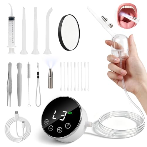 Tonsil Stone Removal Kit, Electric Tonsil Stone Vacuum Remover with LED Light