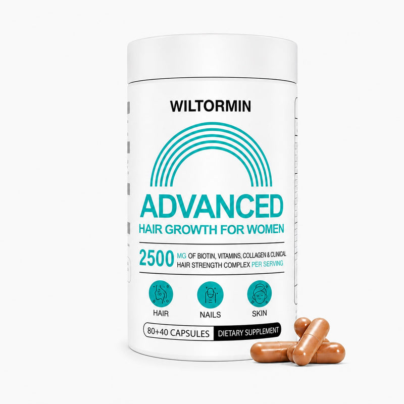 Hair Growth Supplements for Visibly Fuller, Thicker Hair and Supports Scalp | Clinically Tested for Women Ages 30 and Up, with 5,000mcg Biotin, Vitamins, Collagen & Arjuna, Stronger Hair, Skin & Nails