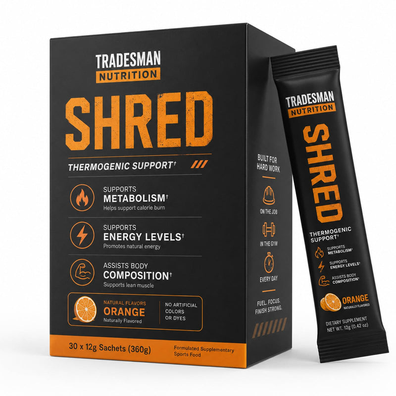 Shred, Tradesman Nutrition Energy Drink Supplement Vitamin 1PCS