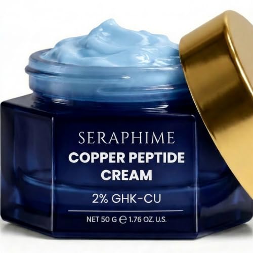 Copper Peptide Cream – GHK-Cu Peptide Face Moisturizer with Topical Copper Peptides – Firming & Hydrating Anti-Aging Cream for Fine Lines, Wrinkles & a Youthful-Looking Complexion, 1.7 oz