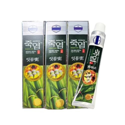 Korean Bamboo Salt Toothpaste, Daily Oral Care Refreshing Toothpaste, 120g (Pack of 3)
