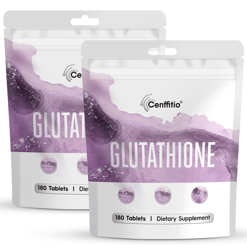 Glutathione Supplement | Advanced Antioxidant Formula | Vitamin C, Niacinamide, Licorice Extract, Collagen & Hyaluronic Acid | 360 Tablets 180 Count (Pack of 2)