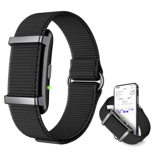 Smart Bracelet Fitness Trackers for Men Women, Smart Watch 24/7 Heart Rate Sleep Stress HRV Monitor, 170+ Sports Modes, 2 Bands, Free APP Black