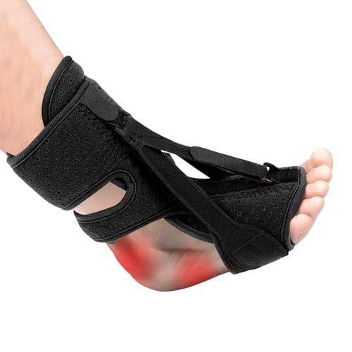 Plantar Fasciitis Night Splint-Upgrade 3 Adjustable Plantar Facetious Relief Brace,Night Splint for Plantar Fasciitis Women & Men,Eases Plantar Fasciitis Foot Drop Achilles Tendonitis (Black, 1PC)