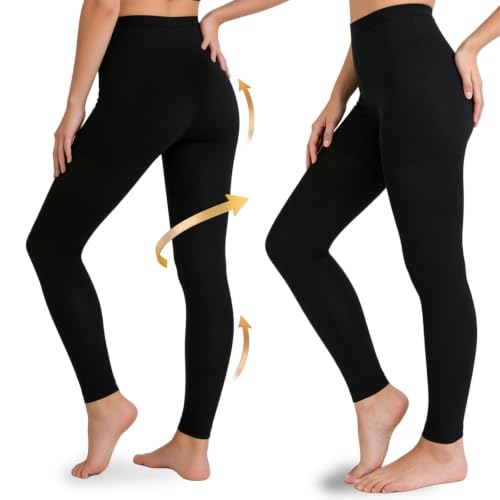 Medical Compression Stockings for Women 20-30mmHg Compression Leggings Black X-Large