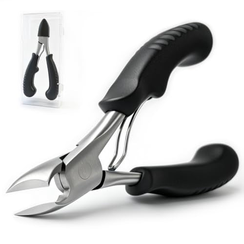 Heavy Duty Toenail Clippers for Men and Women Ingrown Toe Nail Clipper Large (Black)