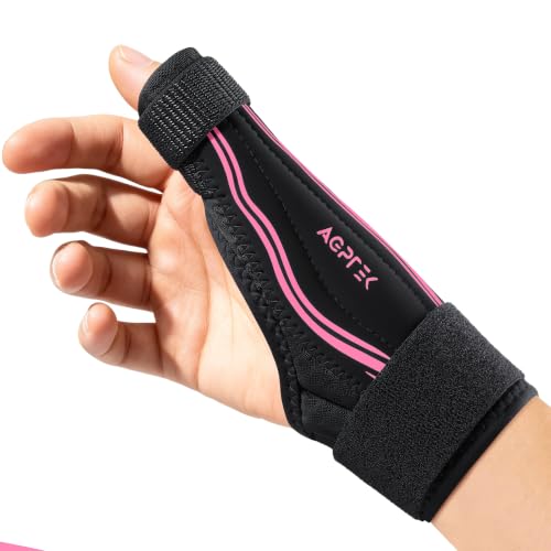 AGPTEK Thumb Brace, Thumb Spica Splint for De Quervain's & Trigger Thumb Pink Medium