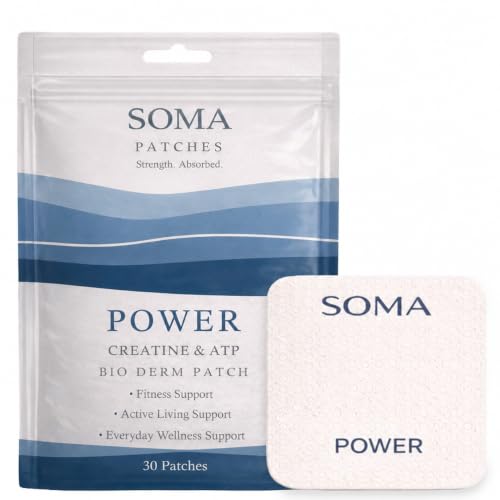 Soma Power Creatine Patches, Vegan and Latex-Free Adhesive, Daily Wear