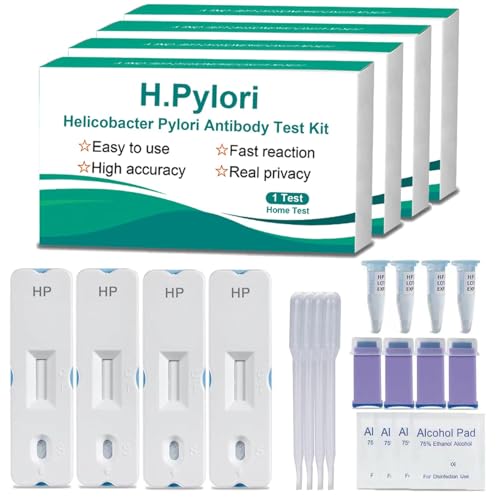 H Pylori Test Kit, 4 PCS Helicobacter Pylori Test Kits at Home Blood