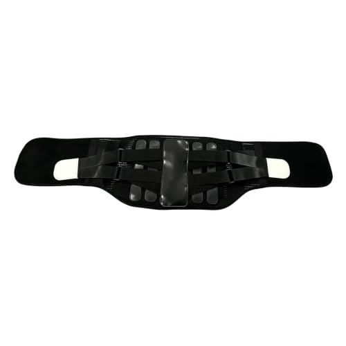 Lower Back Support Brace, Adjustable Breathable Lumbar Belt with Bionic Support & Removable Pad for Daily Waist Support Black X-Large(Waist:38"-45")