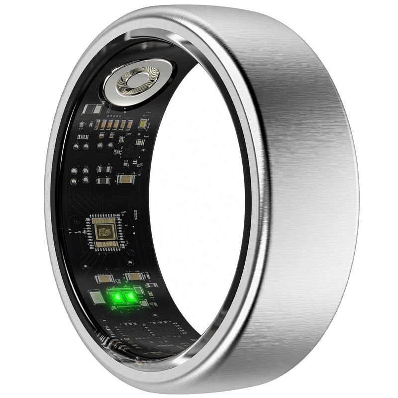 Smart Ring for Women & Men, Fitness and Health Tracker Ring(Silver 7) Silver